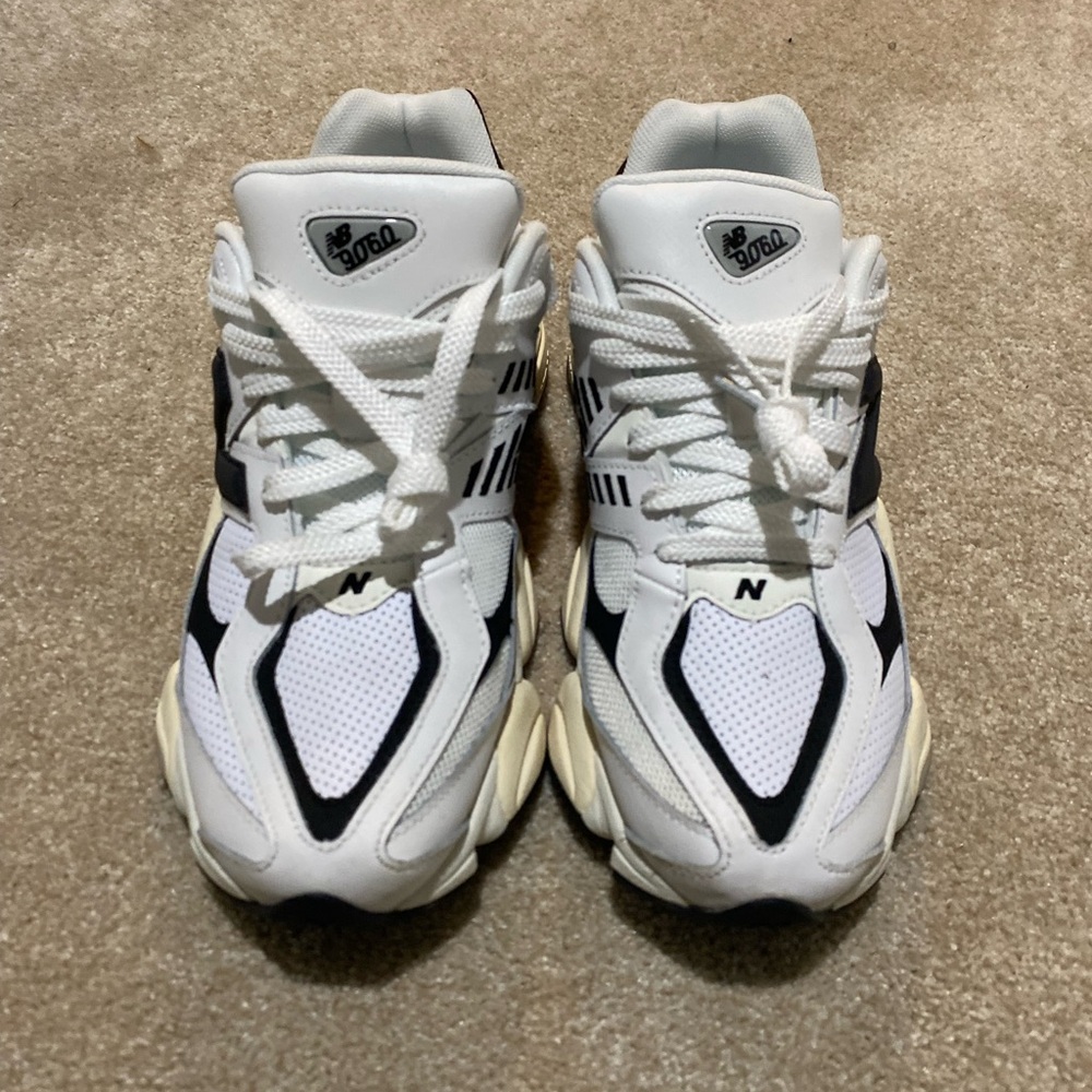 New balance 9060 white size 11 comes with box. Send offers never worn.